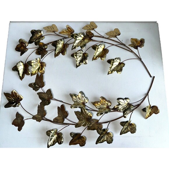 Vintage MCM Brass Copper Metal Flower Wall Art Decor Set of 5 Mid Century Modern - Picture 8 of 13